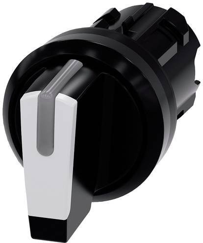 Siemens Knebelschalter 3SU1002-2BN60-0AA0 mit Kunststoff-Frontring, beleuchtbar, Schwarz und Weiß, 2 x 45° - Bild 1