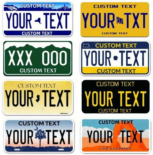 Personalisierte USA City Autokennschild-Nachbildungen von CIFBUY in Multicolor, B/H: 30,48 x 15,24 cm - Bild 1
