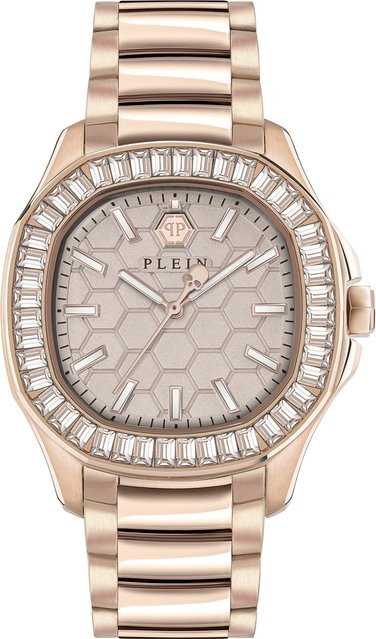 Philipp Plein Damenuhr, Quarz, Edelstahl, 38 mm, Beige, 5 ATM - Bild 1