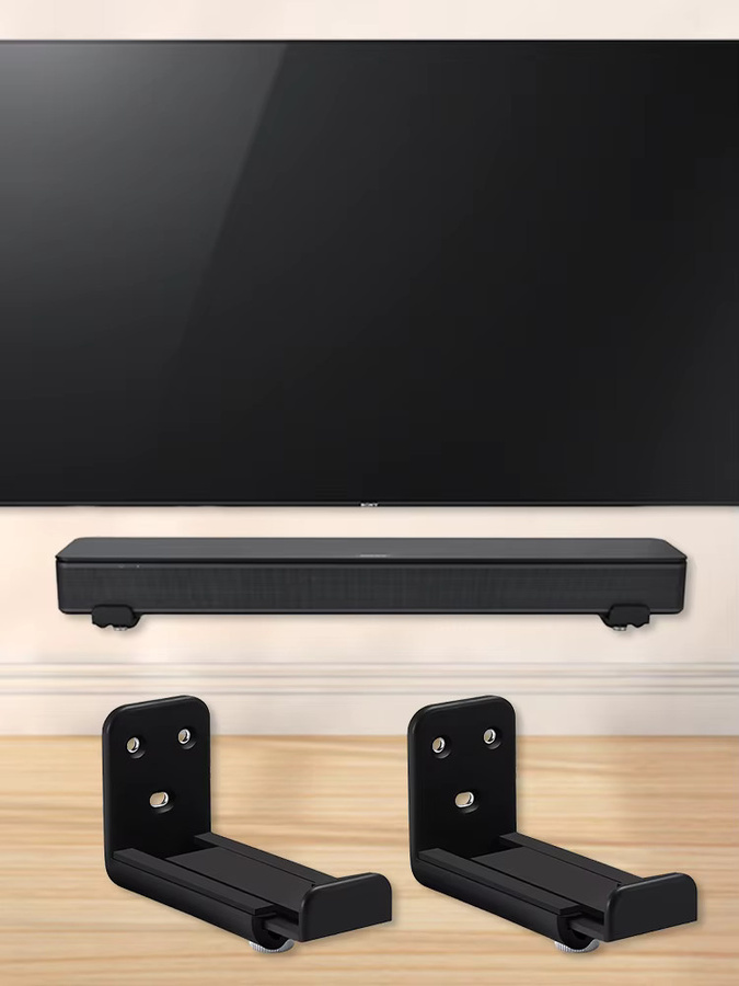 LAIMANEI Anti-Drop Wandhalterung für Soundbar-Lautsprecher, teleskopisch, Schwarz, Tragkraft bis 20 kg, passend für Samsung, Vizio, LG und Bose - Bild 7