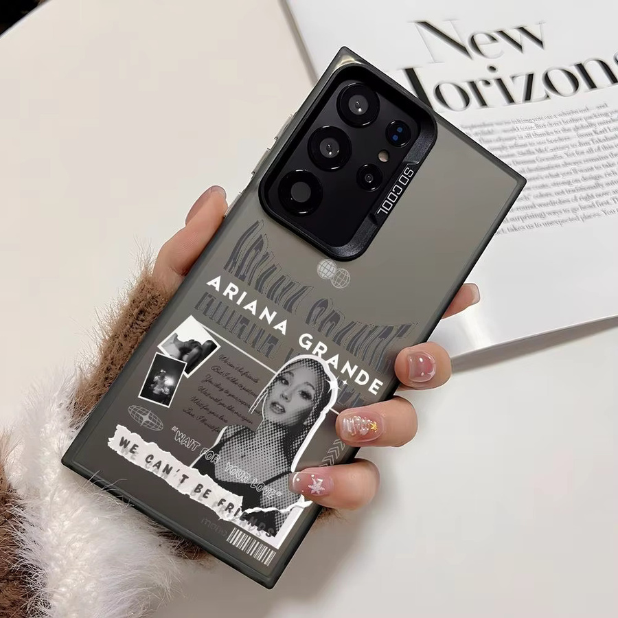 Silberne Ariana Grande Handyhülle aus Silikon für Samsung Galaxy S25 Edge S24 S23 S22 S21 S20 Ultra - Bild 2