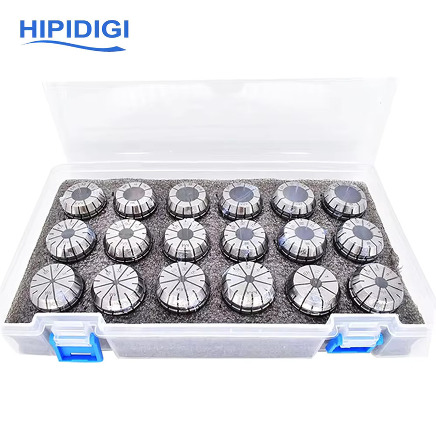 HIPIDIGI Hochpräziser Spannzangensatz ER11 ER16 ER20 ER25 ER32 ER40 in Silber mit Box für CNC-Fräswerkzeuge - Bild 2