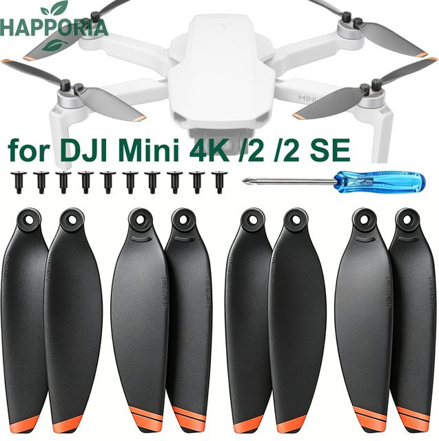 HAPPORIA 4726 FM Propeller für DJI Mini 2, Mini 2 SE, Mini SE und Mini 4K in Schwarz mit Propellerhaltergurt - Bild 1