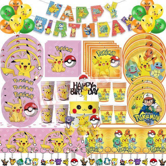 Potdemiel Pokémon Geburtstagsparty Dekoration, Partyzubehör - Bild 1