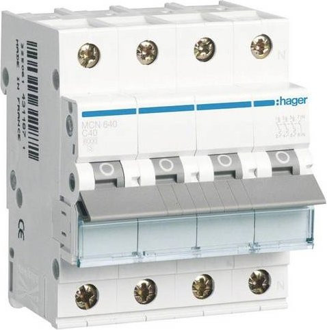 Hager Leitungsschutzschalter MCN640 4polig 40A 400V - Bild 1