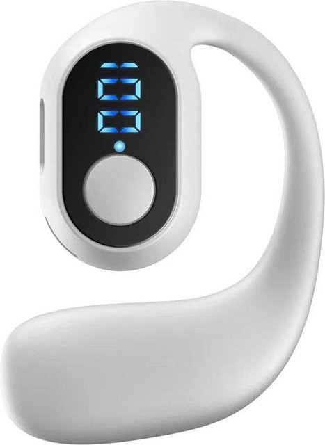 YJMP Electronic Mini TWS Bluetooth 5.3 Kopfhörer in Weiß mit Rauschunterdrückung und HiFi-Stereo-Sound als kabelloses Einzelohrbügel-Headset - Bild 1