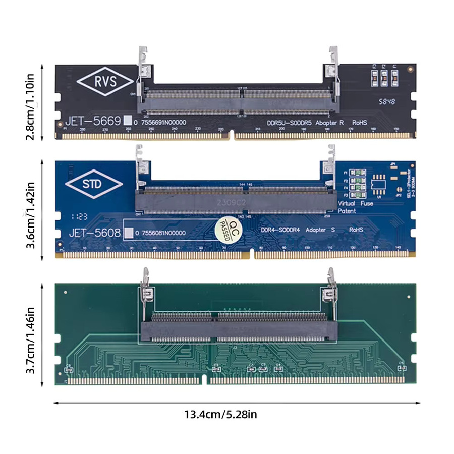 ALLOYSEED Laptop-zu-Desktop-Speicheradapterkarte SO-DIMM zu PC DIMM für DDR3 DDR4 DDR5 - Bild 2