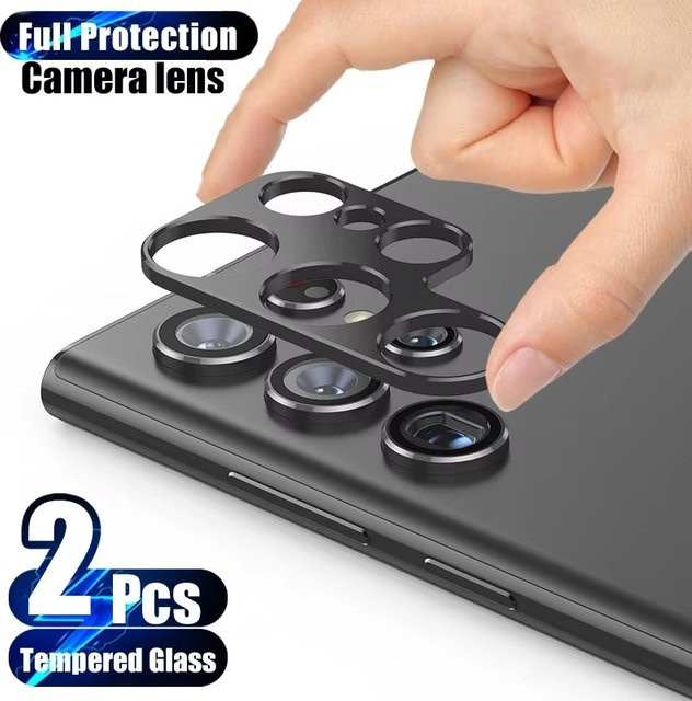 2er-Set 3D Kamera-Objektivschutz für Samsung Galaxy S25 S24 S23 S22 S21 S20 FE Plus Ultra in Transparent - Bild 1