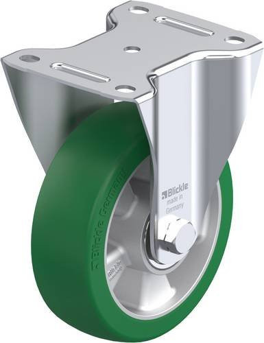 Blickle Bockrolle B-ALST 150K in Silber und Grün mit 150 mm Rad-Durchmesser und 400 kg Tragfähigkeit - Bild 1
