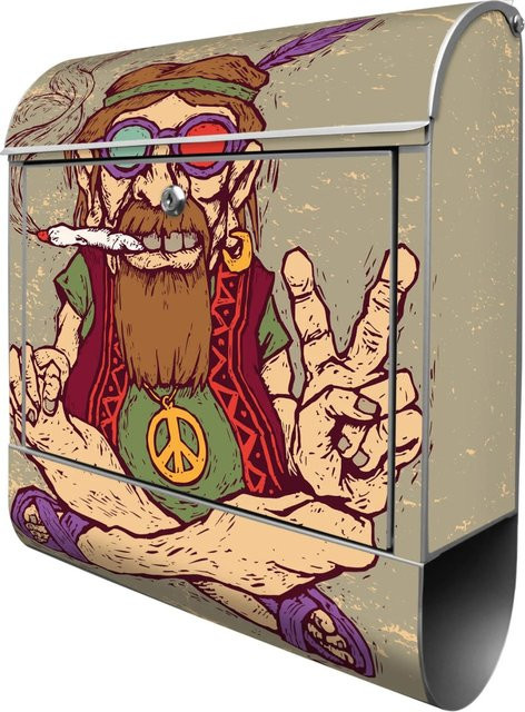 Banjado Briefkasten Anthrazit mit Dünen-Motiv, B/H/T: 37 x 37 x 10,5 cm - Bild 1