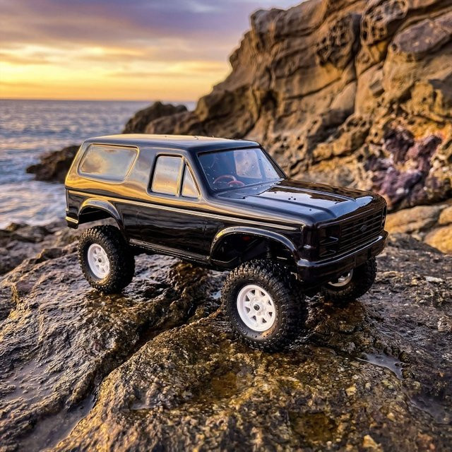 TIMEA RC Crawler Kunststoff-Karosserie, Schwarz, 1:30 - Bild 1
