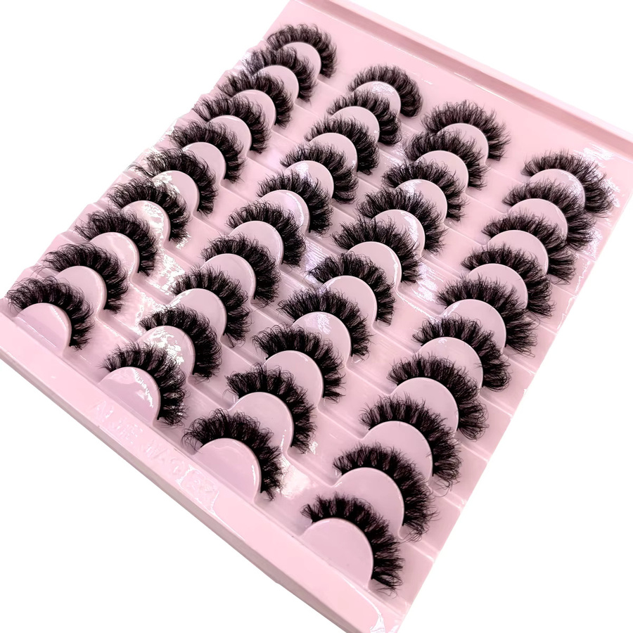 HBZGTLAD Falsche Wimpern, Black, 20 Paar, Natürlich, Unisex - Bild 4