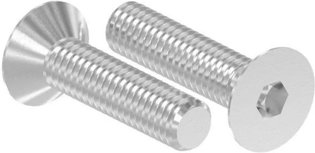 FeNau Senkkopfschraube M6 x 25 mm aus Edelstahl A2-70 in Silber mit Innensechskant nach ISO 10642 - Bild 1