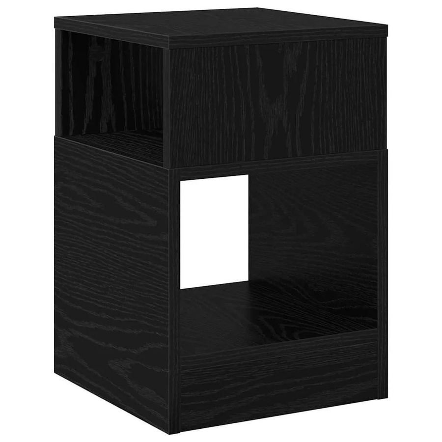vidaXL Beistelltisch in Schwarz mit Eichen-Optik, quadratisch, B/T/H: 30 x 30 x 45 cm - Bild 2