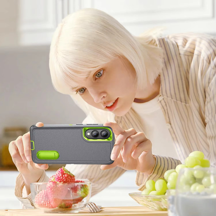 Otter Case Box Ständer Halter Handyhülle für Samsung Galaxy S25 Edge, S24, S23 FE und S22 Plus Ultra, stoßfeste Schutzhülle in Blau und Grau - Bild 5