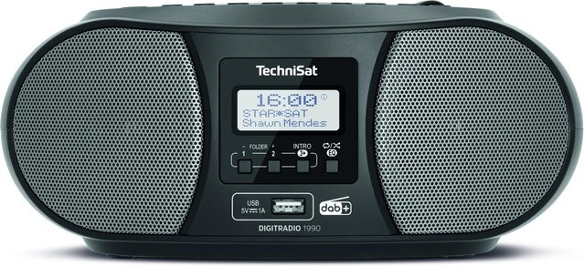TechniSat DIGITRADIO 1990 Stereo-Boombox in Schwarz mit DAB+, UKW, CD, Bluetooth und USB - Bild 1