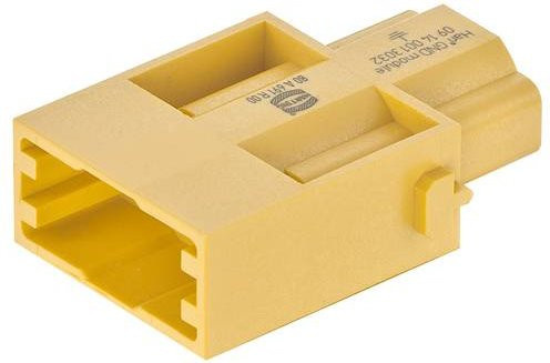 HARTING Stifteinsatz 09140013032 mit Axialschraubanschluss in Gelb - Bild 1