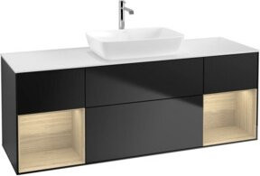 V&B Finion Waschtischunterschrank mit Wandbeleuchtung und LED-Licht, Breite: 160 cm, Lackausführung - Bild 1