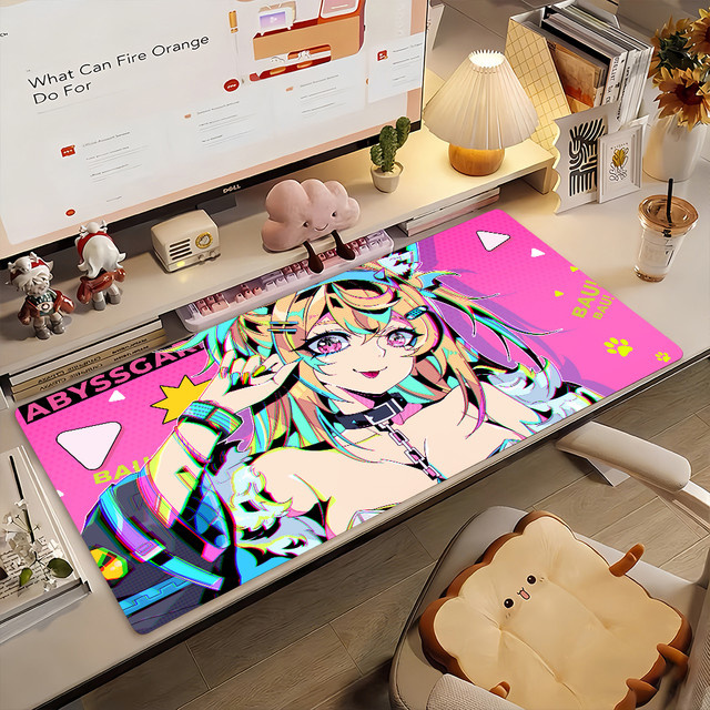 VTuber FuwaMoco Mauspad rutschfeste Gamer-Schreibtischunterlage für Laptop und Büro in Großformat - Bild 1