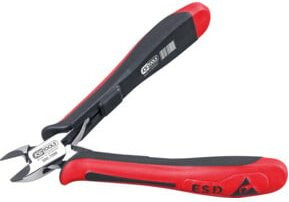 KS Tools ESD Hartmetall-Seitenschneider mit ovalem Kopf in Rot, Länge: 125 mm - Bild 1
