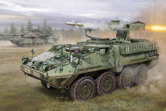 Trumpeter M1134 Stryker Anti Tank Guided Missile (ATGN), Fahrzeug, Grün - Bild 1