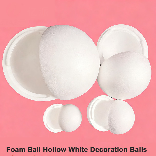 Weiße hohle Schaumstoffkugeln für DIY-Handwerksprojekte, Hochzeit und Party, Durchmesser: 20 cm bis 50 cm - Bild 1