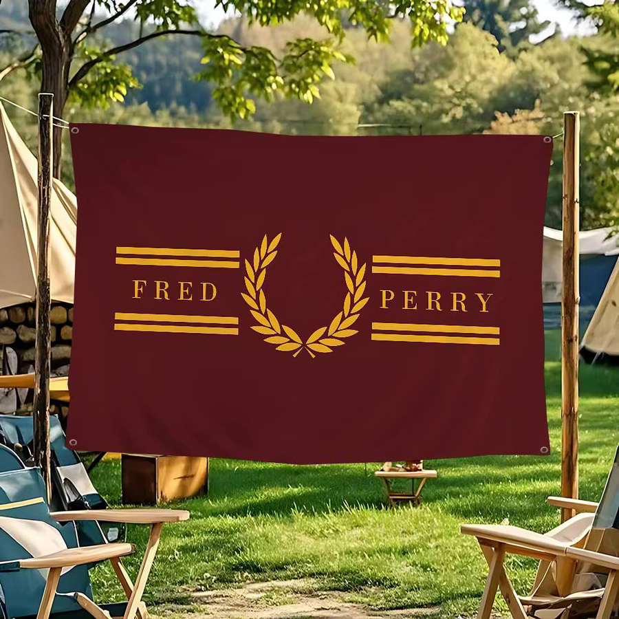 FRED PERRY Boho Wandbanner Mandala in Bunt, geometrische Textil-Kunstdekoration für den Innenbereich, Breite: 70 cm, Höhe: 50 cm - Bild 2