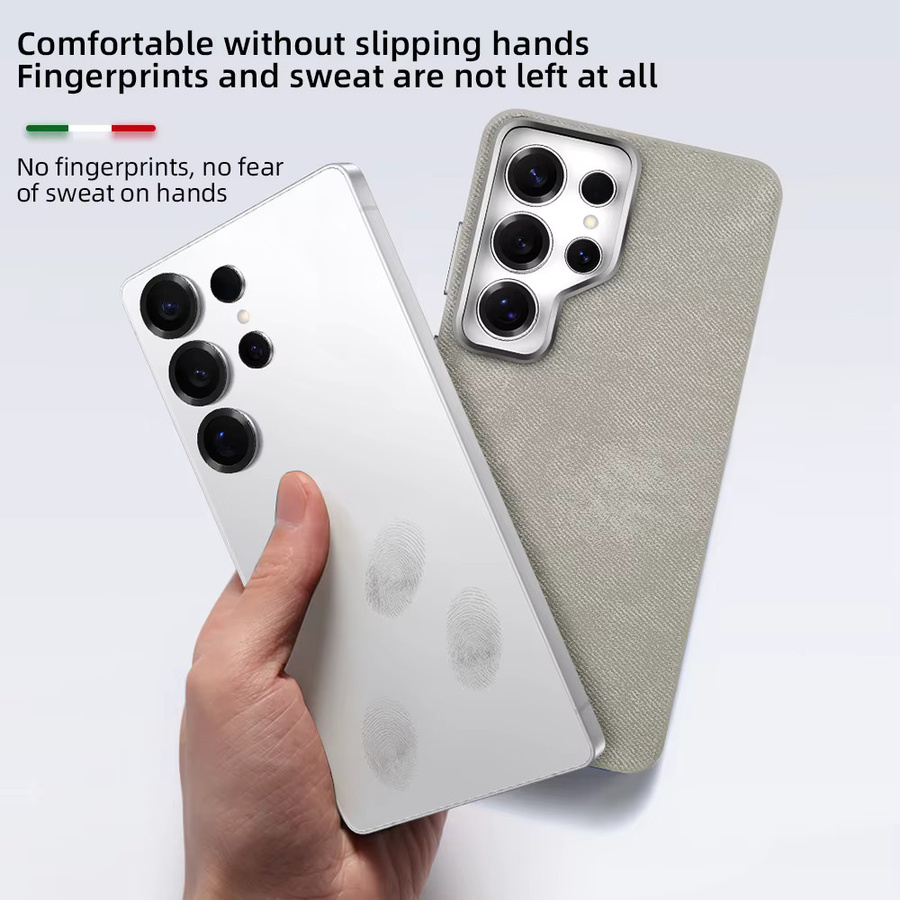 Vietao Handyhülle für Samsung S26 Ultra und S25 Ultra mit magnetischer kabelloser Ladefunktion, Mikrofaser-Case mit Metall-Kameralinse in Blau - Bild 2