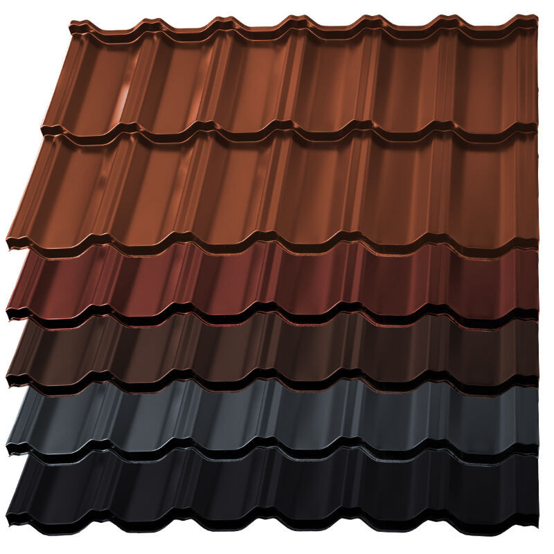 Blachotrapez Pfannenmodul German Simetric aus Stahl in Multicolor, Modullänge: 350 mm, Materialstärke: 0,50 mm - Bild 1