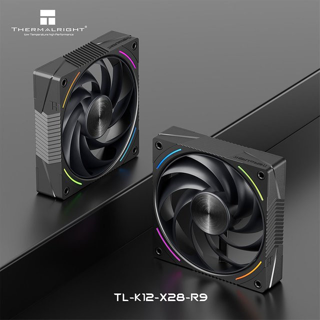 Thermalright TL-K12-X28-R9 Gehäuse Lüfter in Schwarz, 12 cm, B/T/H: 12 x 12 x 2,5 cm - Bild 1