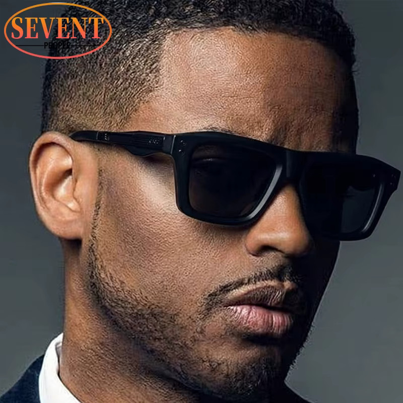 SEVENT PEOPLE Sonnenbrille, quadratisch, Vollrand, Kunststoff, schwarz, Herren - Bild 1