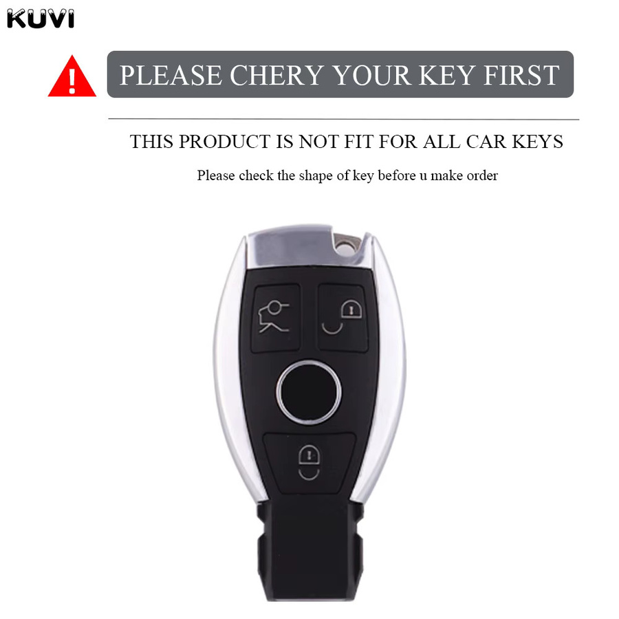 Kuvi TPU Auto Smart Key Schutzhülle für Mercedes Benz A C E S Klasse GLS GLA GLK GLC CLS CLA W204 W221 W212 W205 W176 W463 - Bild 1