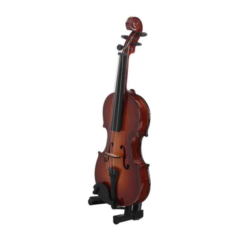 GoolRC Mini Violine aus Holz als dekoratives Musikinstrument-Modell in Braun - Bild 2