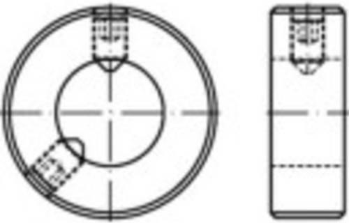TOOLCRAFT Stellringe DIN 703 aus Stahl, M10, Außendurchmesser: 70 mm, 5 Stück - Bild 1