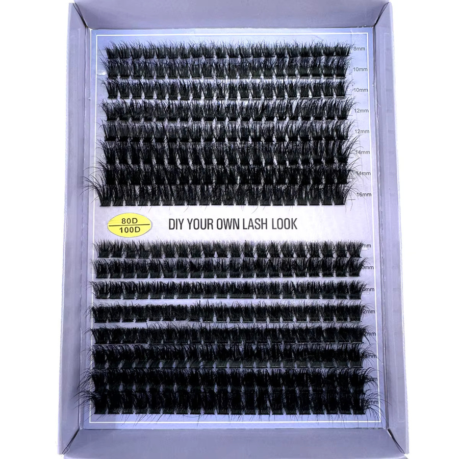 UMIRYAO Wimpernverlängerungen Cluster, 60D 80D 100D, 8-16mm, Unisex - Bild 2