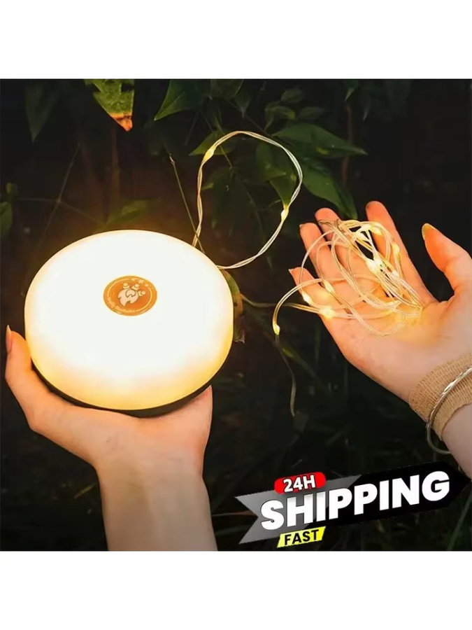 ESMARTER Wasserdichte LED-Campinglampe als bunter Lichtstreifen in Schwarz für Outdoor-Garten-Dekoration und Zelt mit 10 m Länge - Bild 4