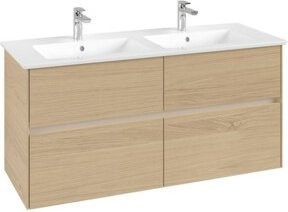 V&B Waschtischunterschrank Collaro mit Waschbecken und LED-Beleuchtung, B/T/H: 126,1 x 48,0 x 48,0 cm - Bild 1