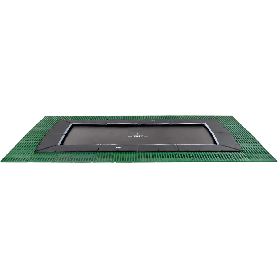 EXIT Dynamic Ebenerdiges Trampolin mit FreeZone Sicherheitsplatten, Schwarz, B/T: 427 x 244 cm - Bild 2