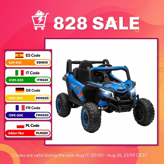Aiyaplay Elektrisches Auto UTV 12V, mit 2 Motoren, 2.4g Fernbedienung - Bild 1