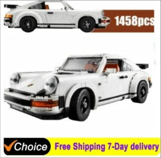 LEGO Icons Technical 911 Retro Automodell, Rennmodellbausatz, grau - Bild 1