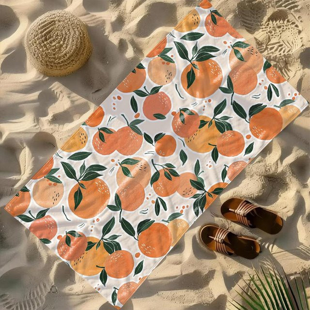 JMG Household Supplies Strandtuch in Orange aus schnelltrocknender Mikrofaser, B/B: 70 x 180 cm - Bild 1