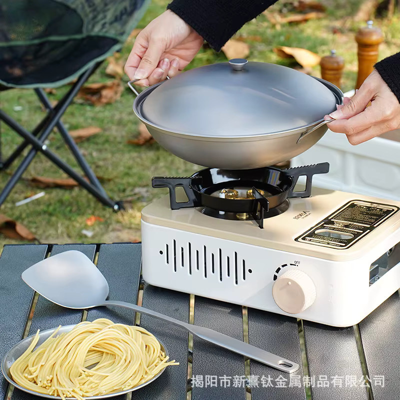 Xbees Camping Topf aus Aluminium in Silber für Outdoor und Picknick - Bild 3