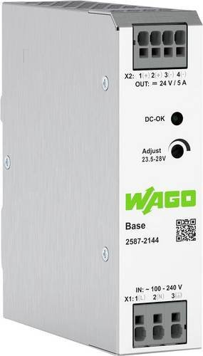 WAGO 2587-2144 Hutschienen-Netzteil DIN-Rail 24 V/DC 5A 120W Farbe: Silber - Bild 1