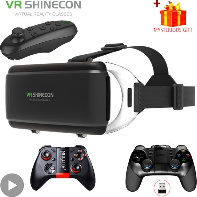 VR Shinecon Virtual Reality 3D-Brille für iPhone und Android Smartphones in Weiß - Bild 1