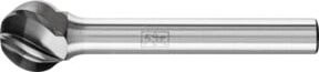 PFERD Hochleistungsfrässtift ALU Kugel KUD HICOAT in Silber, Durchmesser: 12 mm, Schaft-Ø: 6 mm, für Alu und NE Metalle - Bild 1