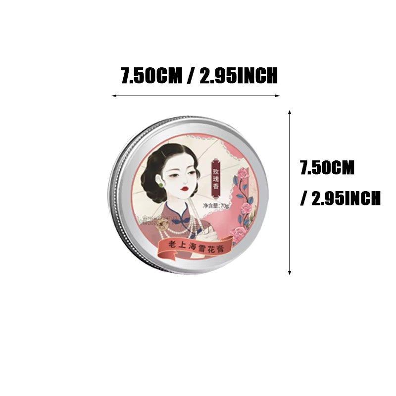 Old Shanghai Rose Schneecreme, 70 g, für Gesicht und Körper - Bild 5