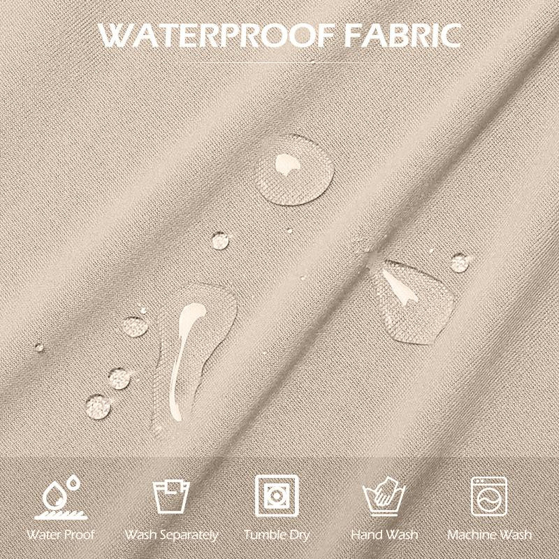 Wasserdichter Stretch-Stuhlbezug von Leorate aus elastischem Stoff für Esszimmerstühle, waschbar und modern, in verschiedenen Farben wie Champagnergrau, Dunkler Kaffee, Rotwein oder Beige - Bild 2