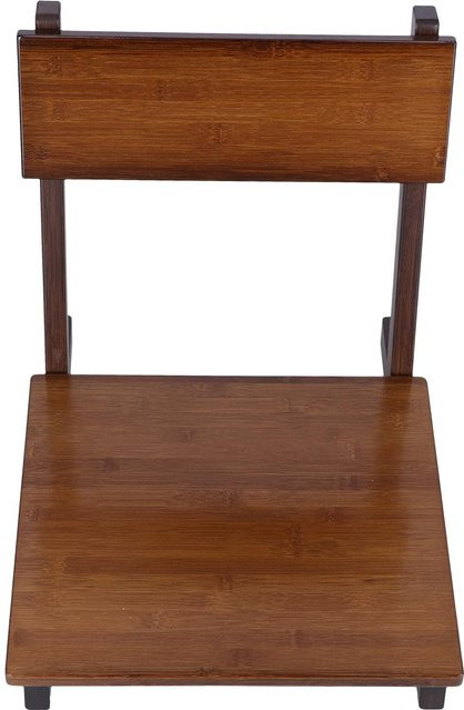 Nensit Tatami Stuhl aus Bambus mit neigbarer Rückenlehne in Walnut Color - Bild 1