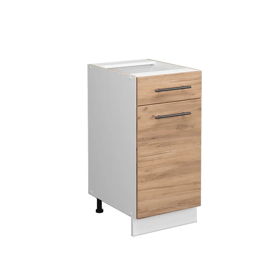 Vicco Küchenunterschrank Fame-Line Weiß Eiche mit Schublade und Drehtür Breite: 40 cm - Bild 3