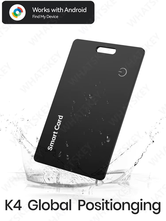 Peocke Smart Wallet Tracker Karte in Schwarz, ultradünner GPS Android Tracker mit kabellosem Laden und wasserfester Ausführung, kompatibel mit der Google Find My Device App - Bild 6